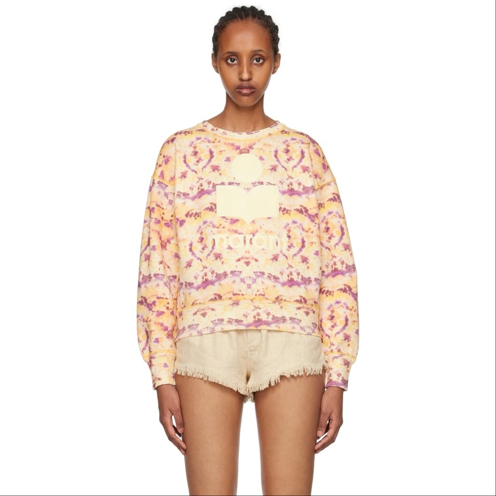 NWT ISABEL MARANT ETOILE Yellow & Purple Mobyli Sweater